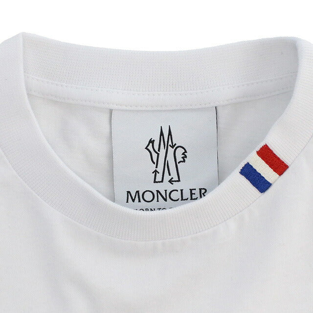 Moncler T-衬衫儿童品牌Moncler棉100％葡萄牙8C00038白色时尚选择MON8C00038B