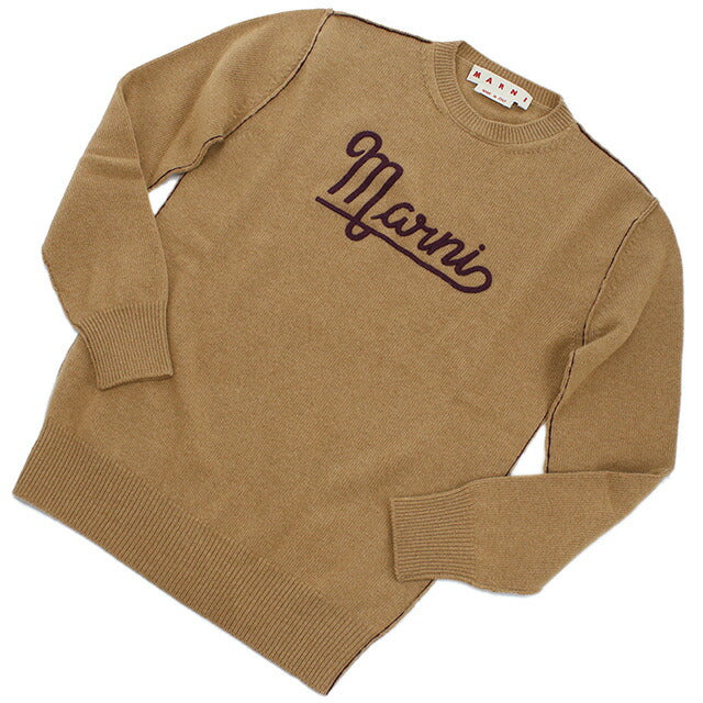 Marnight Sweater Ladies Brand MARNI Wool 100% Knit Italian GCMD0283Q0 Brown Select Model MRNGCMD0283Q0C