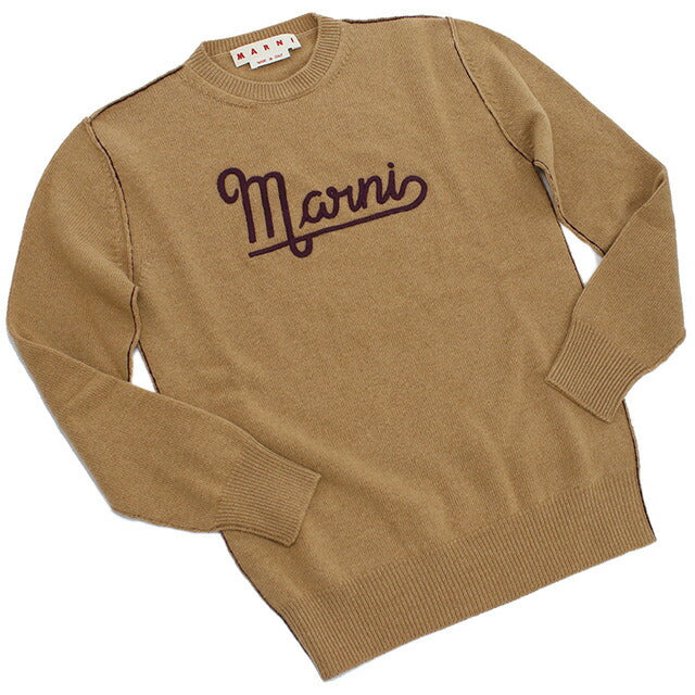 Marnight Sweater Ladies Brand MARNI Wool 100% Knit Italian GCMD0283Q0 Brown Select Model MRNGCMD0283Q0C