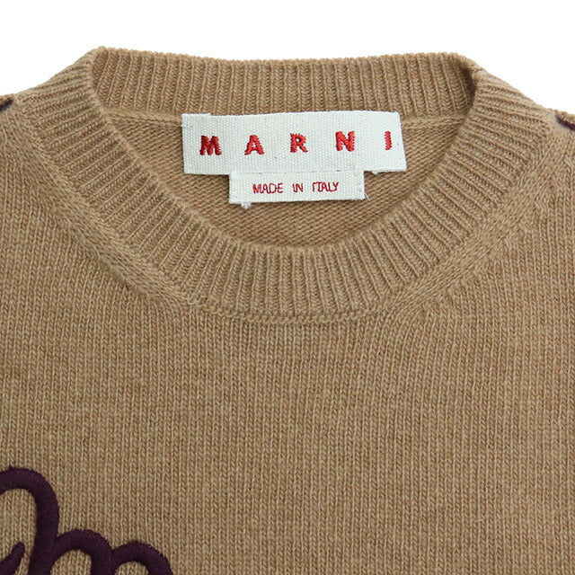 Marnight Sweater Ladies Brand MARNI Wool 100% Knit Italian GCMD0283Q0 Brown Select Model MRNGCMD0283Q0C