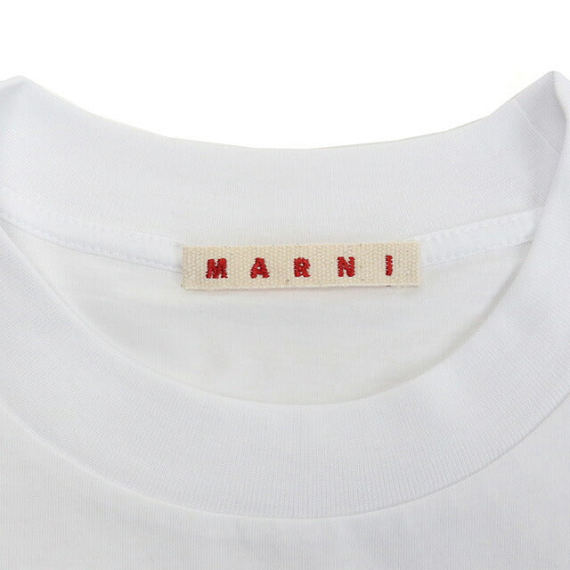 Marni T-衬衫剪下 - 和-Sew Ladies品牌Marni Cotton 100％T-衬衫葡萄牙THJET49EPH白色选择型号mrnthjet49ephb