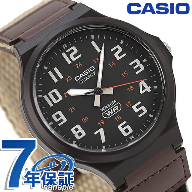 卡西奥 卡西欧 MW-240B-5BV chipkashi chipkashi海外模特男士手表品牌Casio 卡西欧 模拟黑色MW-240B-5BVDF