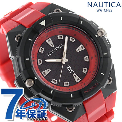 ノーティカ コロナドベイ クオーツ 腕時計 ブランド メンズ NAUTICA NAPCNS406 アナログ ブラック レッド 黒