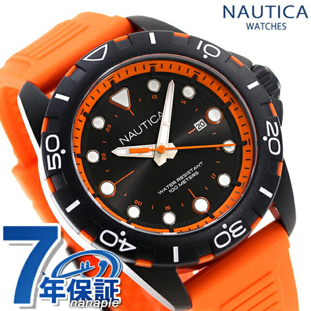 Nautica NSS Houses Watch Brand Men NAUTICA NAPNRS405 Analog Black Orange Black