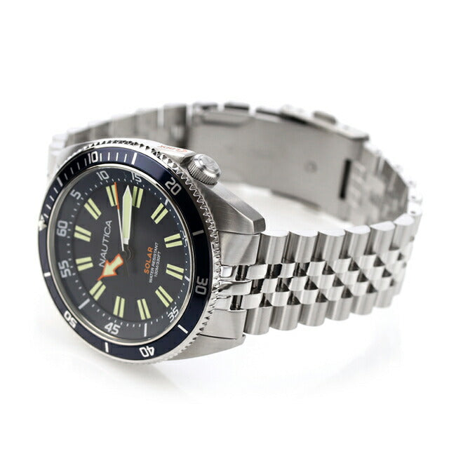 Nautica Note Cavintage Solar Watch品牌男士Nautica Napnvs404模拟深海海军