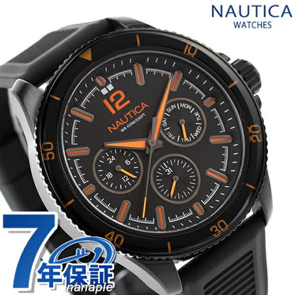 ノーティカ エヌシーティー ウィンドローズ クオーツ 腕時計 ブランド メンズ NAUTICA NAPWRS402 アナログ ブラック 黒