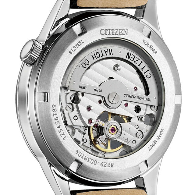 シチズン コレクション メカニカル オープンハート 自動巻き 腕時計 ブランド メンズ オープンハート CITIZEN COLLECTION NH9131-14E アナログ ブラック 黒 NH9131-14E