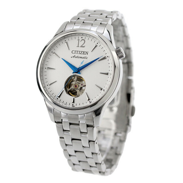 シチズン コレクション メカニカル オープンハート 自動巻き 腕時計 ブランド メンズ オープンハート CITIZEN COLLECTION NH9131-73A アナログ ホワイト 白 NH9131-73A