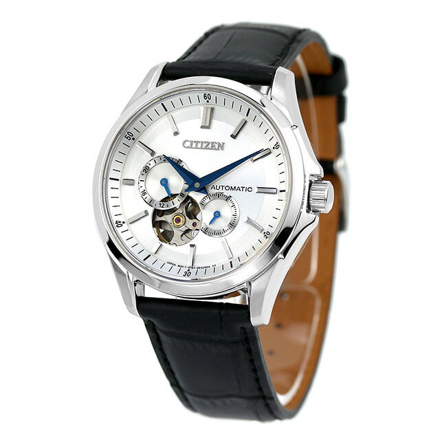シチズン コレクション メカニカル 自動巻き 腕時計 ブランド メンズ オープンハート CITIZEN COLLECTION NP1011-08A アナログ シルバー ブラック 黒 NP1011-08A