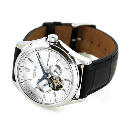 シチズン コレクション メカニカル 自動巻き 腕時計 ブランド メンズ オープンハート CITIZEN COLLECTION NP1011-08A アナログ シルバー ブラック 黒 NP1011-08A