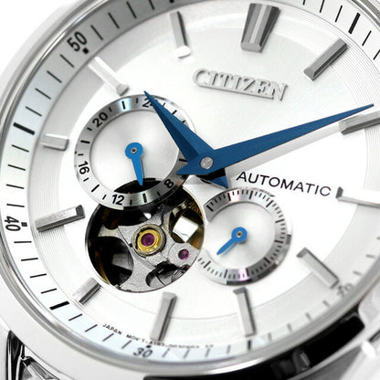 シチズン コレクション メカニカル 自動巻き 腕時計 ブランド メンズ オープンハート CITIZEN COLLECTION NP1011-08A アナログ シルバー ブラック 黒 NP1011-08A