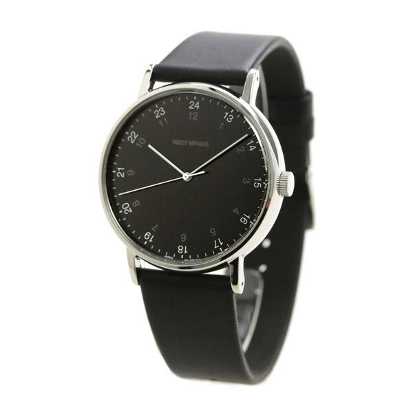 Issey Miyake F Black Japan Leather Belt 39mm NYAJ002 Watch Brand Men&