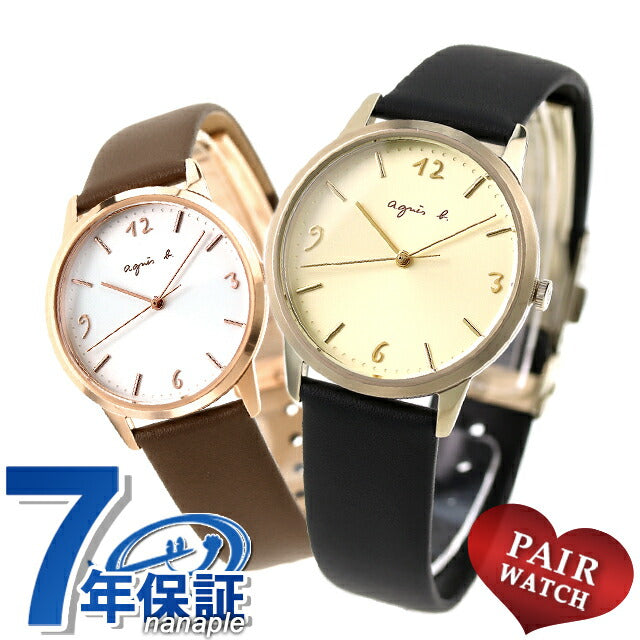 PairWatch Anesbakezs夫妇夫妇女士观看品牌品牌刻有配对agnesb110