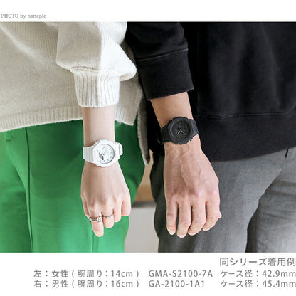 PairWatch G Shock Anadigi男士女士观看品牌GA-2100-1A GMA-S2100-1A G-Shock Pair-casio39