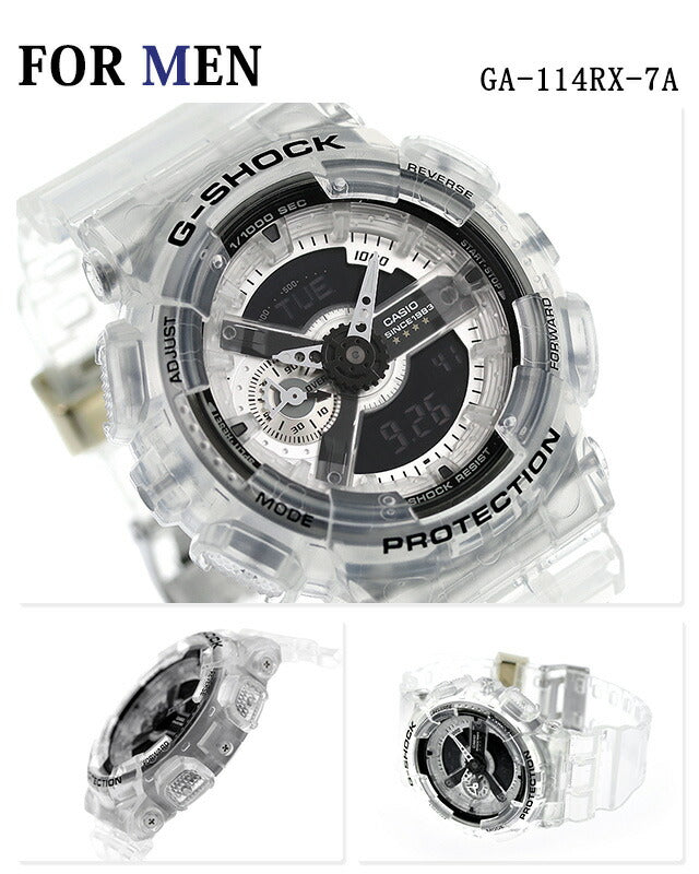 PairWatch Casio G Shock Quartz夫妇男士女士观看品牌名称雕刻G-Shock GA-114RX-7ADR GMA-S114RX-7ADR PAIR PAME-CASIO59