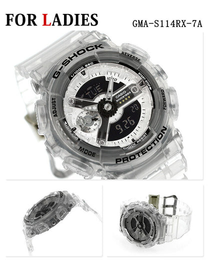 PairWatch Casio G Shock Quartz夫妇男士女士观看品牌名称雕刻G-Shock GA-114RX-7ADR GMA-S114RX-7ADR PAIR PAME-CASIO59