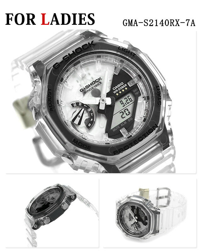 PairWatch Cassio G Shock Quartz夫妇男士女士手表品牌插入G-SHOCK GA-2140RX-7ADR GMA-S2140RX-7ADR PAIR PAIR PAIR PAIRE-CASIO60