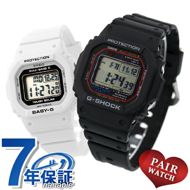 ペアウォッチ カシオ Gショック ベビーG 電波ソーラー メンズ レディース 腕時計 ブランド G-SHOCK Baby-G GW-M5610U-1ER BGD-5650-7ER pair-casio65