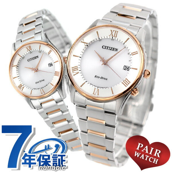 PairWatch Citizen Eco Drive Radio Clovel Clove Thin Watch Bristen Citizen Silver Pink Gold Pair-citizen23