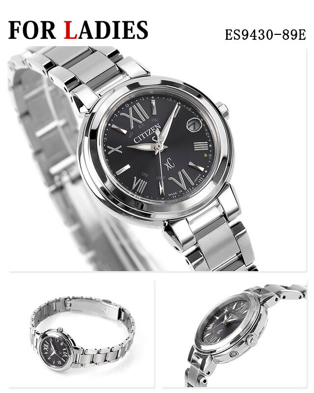 PairWatch Citiza Atessa Cross Sea Radio titanium太阳能广播电台无线电女士女士观看品牌名称包括Citizen XC Pair-citizen82