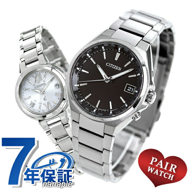 Pairwatch Citiza Atessa Cross Sea Titanium Solar Eco-Drive Radio Radio Men&