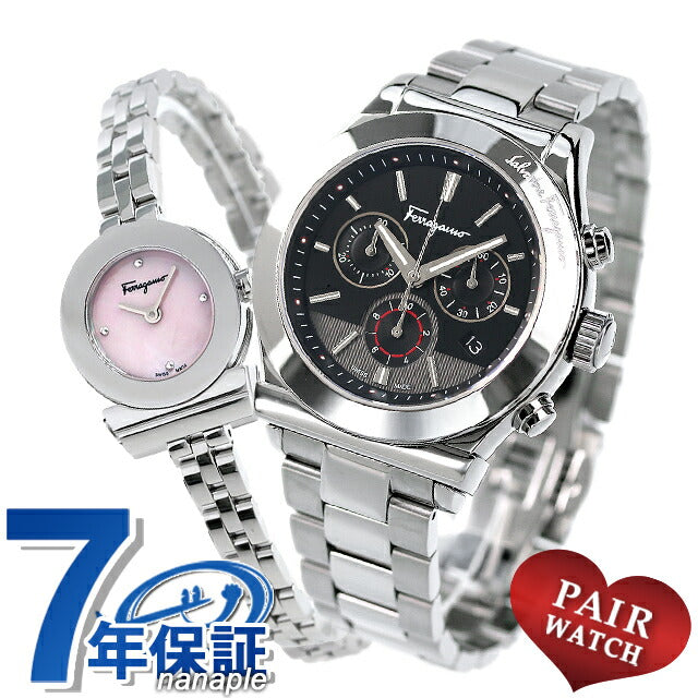 PairWatch Salvatore Ferragamo计时码石英夫妇夫妇阵亡将士纪念日男士女士手表名称插入Ferragamo Pair-Ferragamo4