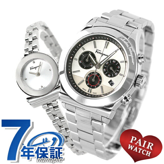 Pairwatch Salvatore Ferragamo Chronograph Quartz couple Couple Couple Men&