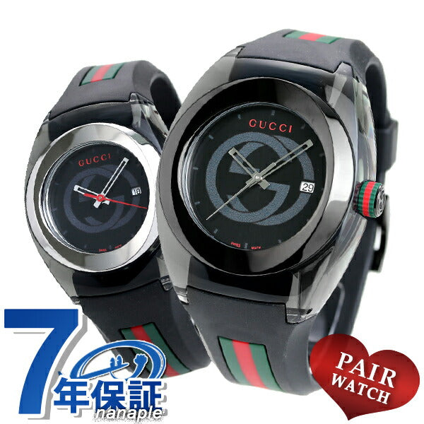 Pairwatch Gucci汇，男士女士观看品牌对钟黑色对gucci23