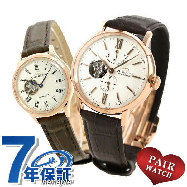 Pairwatch Orient Star Classic Semis Celton Automatic Watch Dark Brown PAIR-ORIENT18