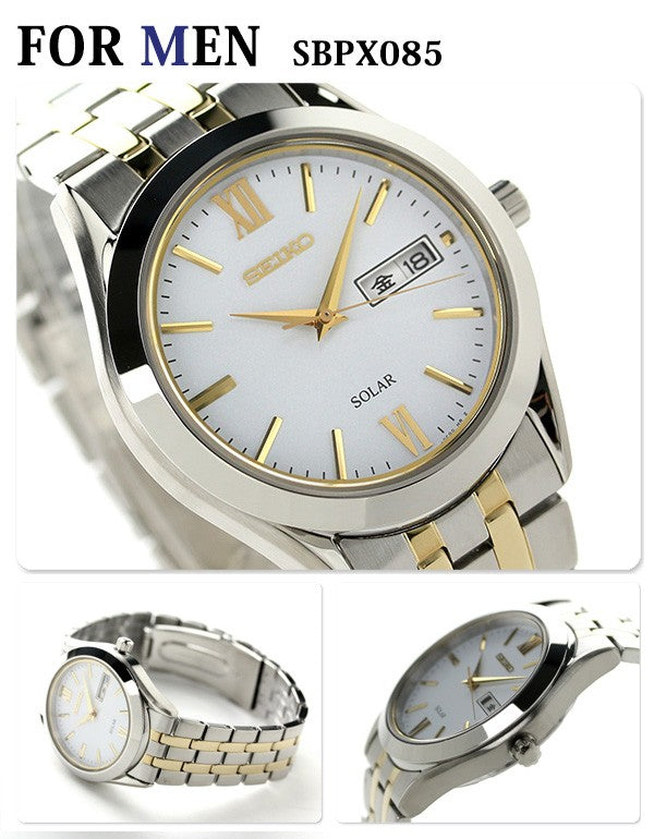 Pairwatch Seiko Spirit Solar White Watch Seiko Pair-Spirit3