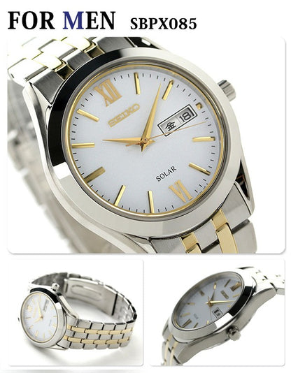 Pairwatch Seiko Spirit Solar White Watch Seiko Pair-Spirit3