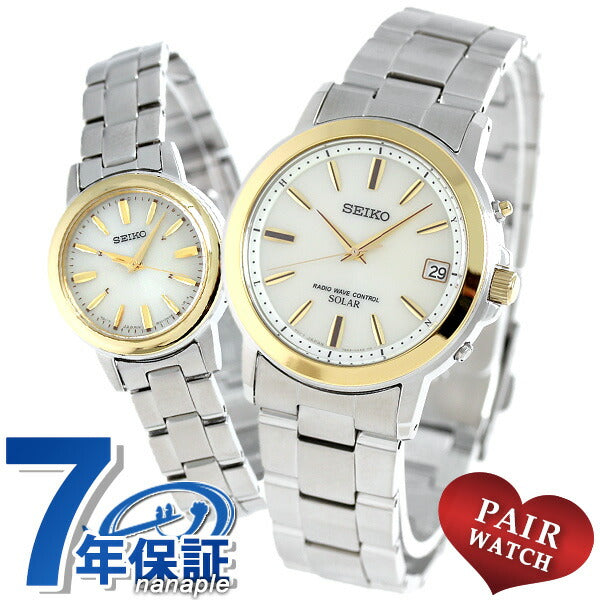 PairWatch Seiko Spirit Gold Watch品牌无线电太阳能精神精神配对s-Spirit6