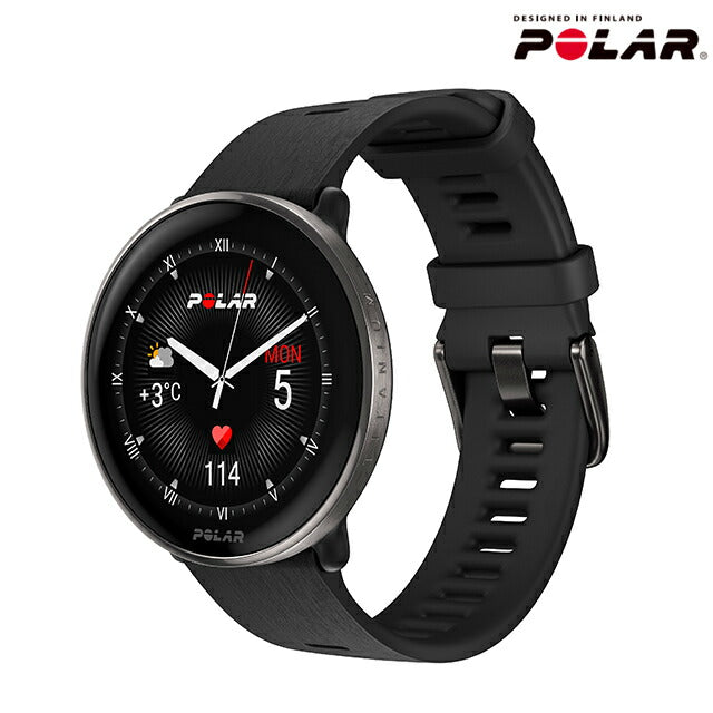 ポラール IGNITE 3 Titan S-L 充電式クオーツ スマートウォッチ メンズ レディース Bluetooth POLAR 900110027 デジタル オールブラック 黒 記念品 ギフト PLR-900110027