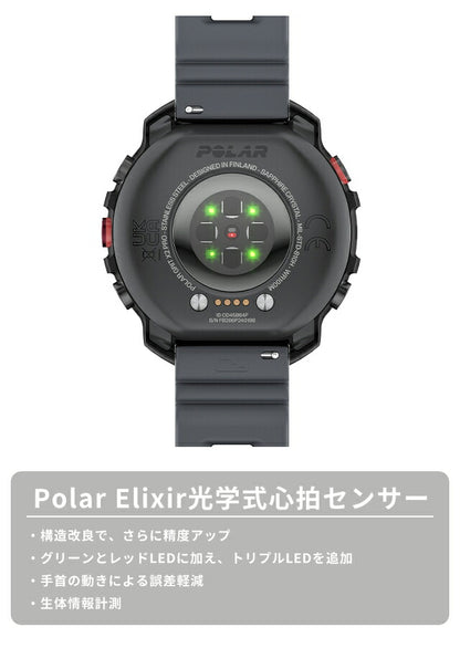 ポラール Grit X2 Pro ナイトブラック スマートウォッチ ブランド メンズ レディース Bluetooth POLAR 900110283 デジタル PLR-900110283