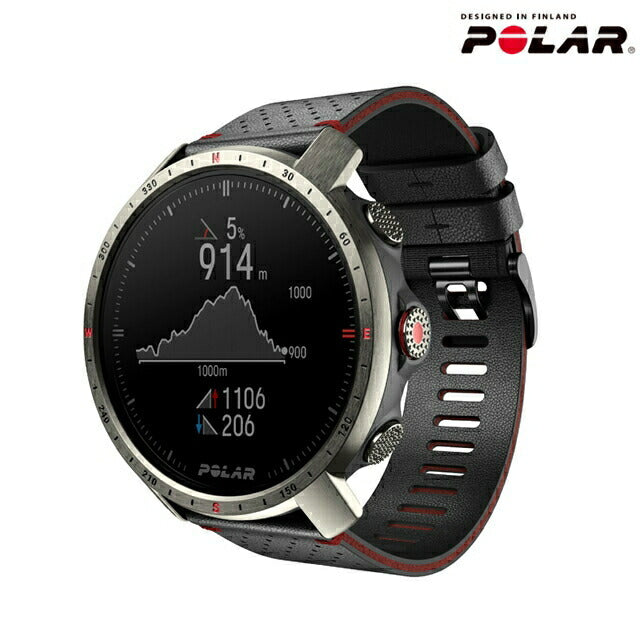ポラール GRIT X PRO TITAN M/L スマートウォッチ メンズ レディース スポーツ チタン Bluetooth 替えベルト 革ベルト POLAR 90085777 記念品 ギフト PLR-90085777