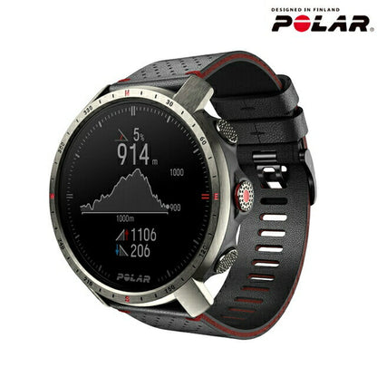 ポラール GRIT X PRO TITAN M/L スマートウォッチ メンズ レディース スポーツ チタン Bluetooth 替えベルト 革ベルト POLAR 90085777 記念品 ギフト PLR-90085777