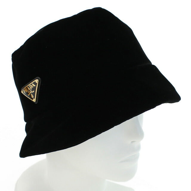 Prada Hat Ladies Brand PRADA VELLUTO Bis Course Rayon Italy 1HC137 NERO Black Accessories Selectable Model PRA1HC137F