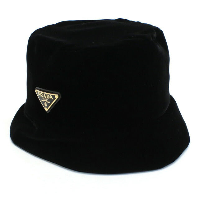 Prada Hat Ladies Brand PRADA VELLUTO Bis Course Rayon Italy 1HC137 NERO Black Accessories Selectable Model PRA1HC137F