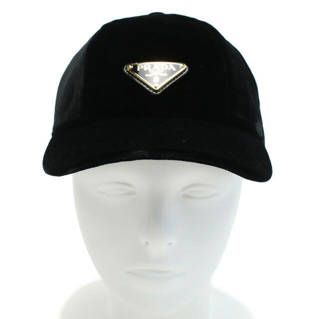 Prada Cap Ladies Brand PRADA VELLUTO Vis Course Rayon Italy 1HC336 NERO Black Small items selectable model PRA1HC336A