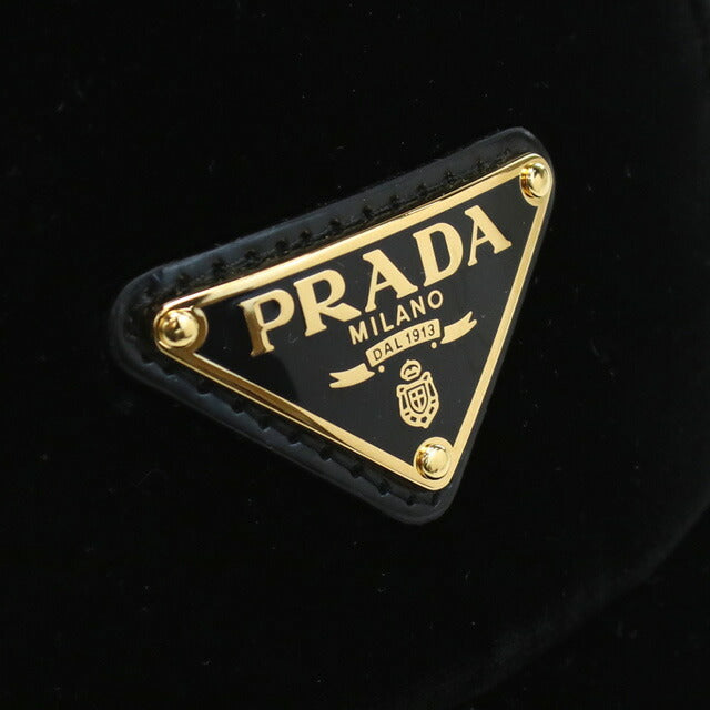 Prada Cap Ladies Brand PRADA VELLUTO Vis Course Rayon Italy 1HC336 NERO Black Small items selectable model PRA1HC336A