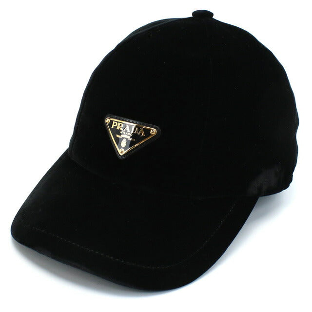 Prada Cap Ladies Brand PRADA VELLUTO Vis Course Rayon Italy 1HC336 NERO Black Small items selectable model PRA1HC336A