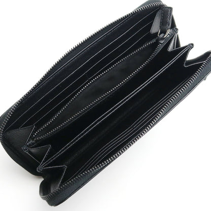 プラダ 長財布ラウンドファスナー メンズ SAFFIANO METAL レザー イタリア 2ML317 NERO ブラック 財布 PRA2ML317051