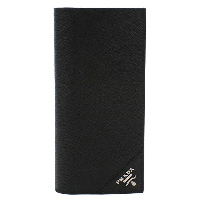 プラダ 長財布ニ折小銭入付き メンズ ブランド PRADA イタリア 2MV836 NERO　ブラック 財布 PRA2MV83601