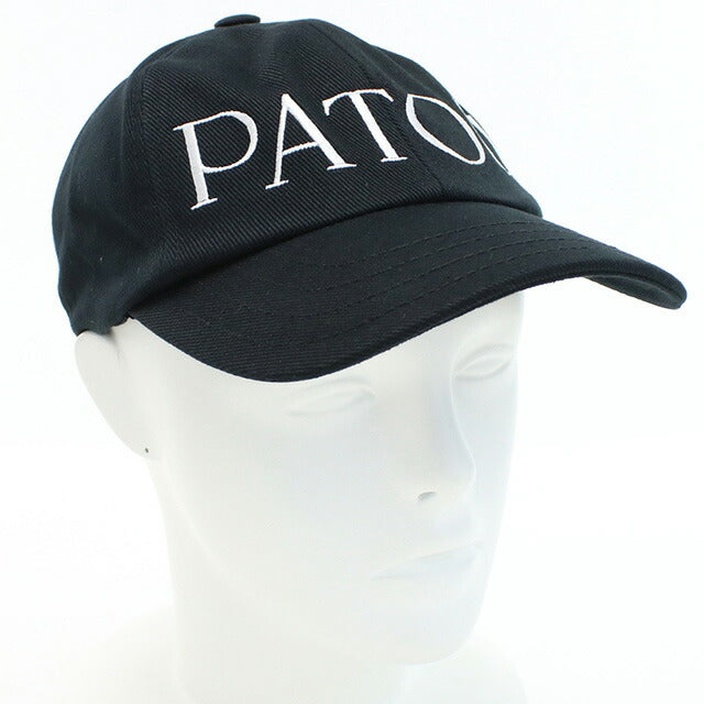 パトゥ キャップ レディース ブランド PATOU コットン100% ブルガリア AC0400132 BLACK ブラック 帽子 PTUAC0400132A