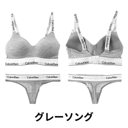 カルバンクライン 上下セット レディース ブランド XS S M L ブラ ビキニ ショーツ ソング ロゴ 下着 アンダーウェア QF7059 F3787 F3786 黒 選べるモデル QF7059-SET