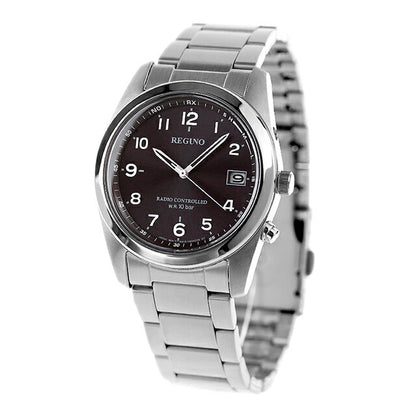 Citizen Regno Eco Drive Solar Radio Clock Black Arabia RS25-0481H Watch Brand Men&