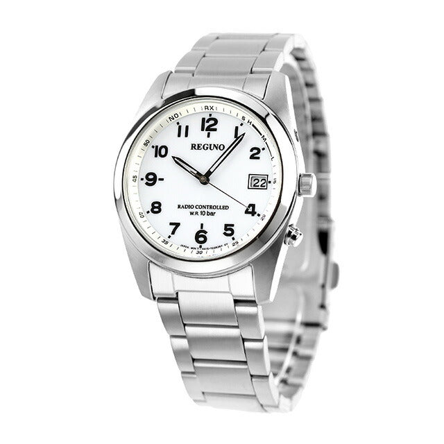 Citizen Regno Eco Drive Solar Radio Clock White Arabia RS25-0482H Watch Brand Men&