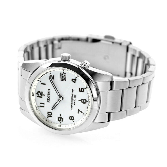 Citizen Regno Eco Drive Solar Radio Clock White Arabia RS25-0482H Watch Brand Men&