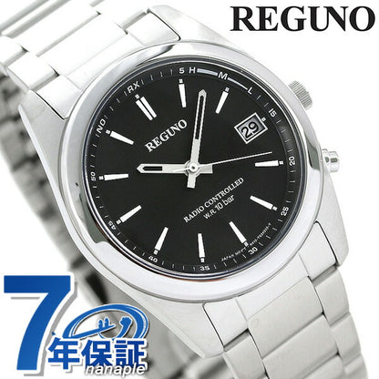 Citizen Regno Eco Drive太阳能无线电时钟黑色条索引RS25-0483H观看品牌