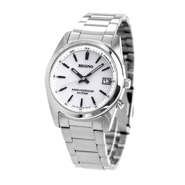 Citizen Regno Eco Drive Solar Radio Clock White Bar Index RS25-0484H Watch Brand Men&